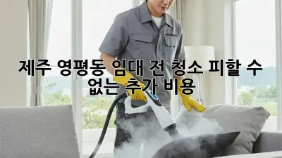 제주 영평동 임대 전 청소, 피할 수 없는 추가 비용?! 😱