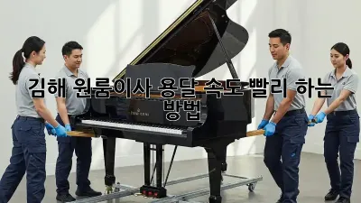 김해 원룸이사, 용달 속도 빨리 하는 방법!